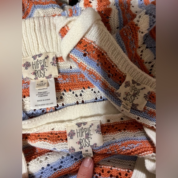 Hippie Rose 3 piece set, shorts, tank, cardigan, size medium - Picture 8 of 9